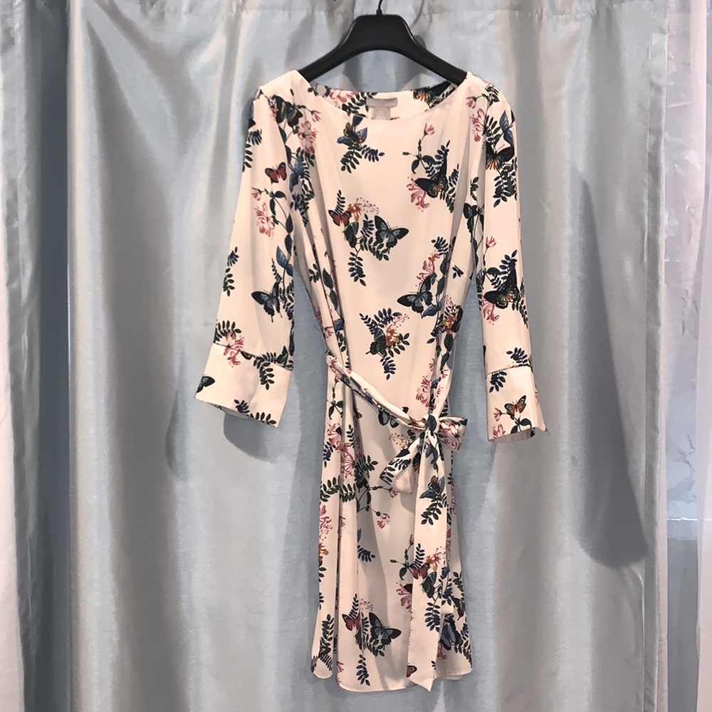 H&M Butterfly Dress with belt Tie